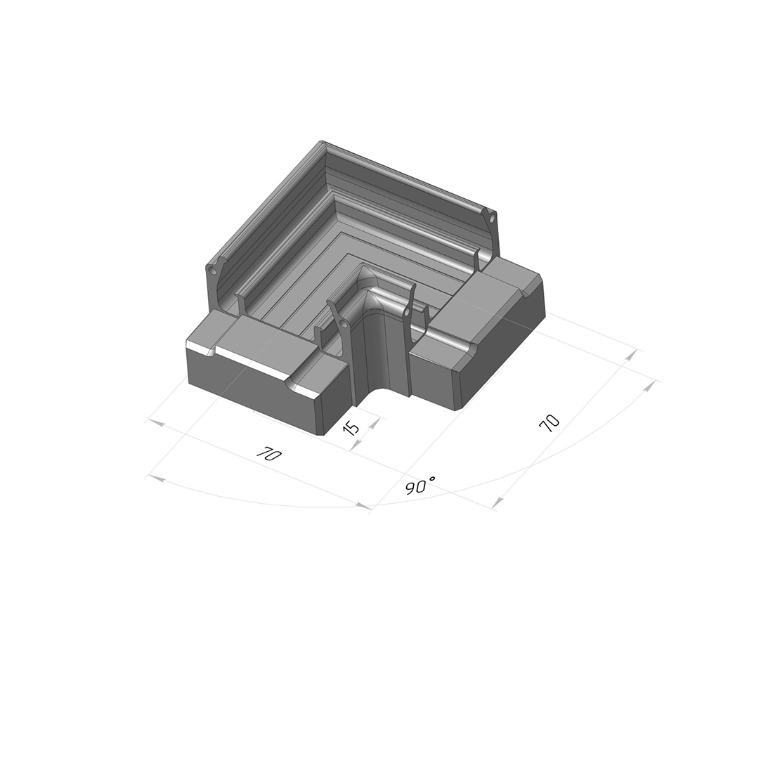 №3 Кут 90° Alteza 35мм 3D