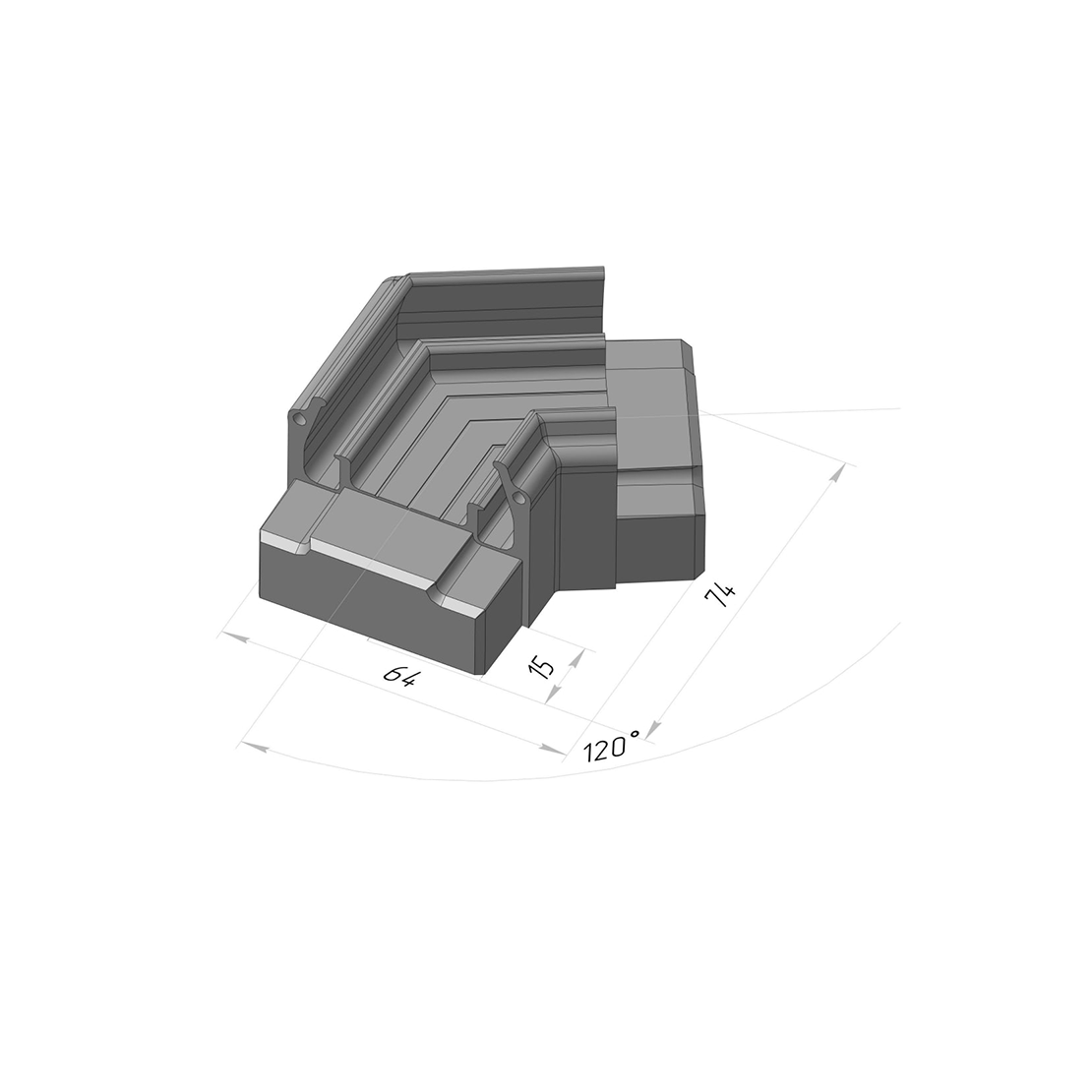 №4 Кут 120° Alteza 35мм 3D